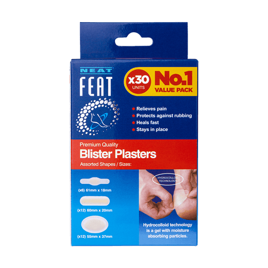 Blister Plasters Value Pack x30 for Pain Relief, Protection Against Rubbing, And Fast Wound Healing