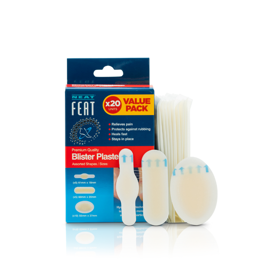 Blister Plasters Value Pack x20 for Pain Relief, Protection Against Rubbing, And Fast Wound Healing