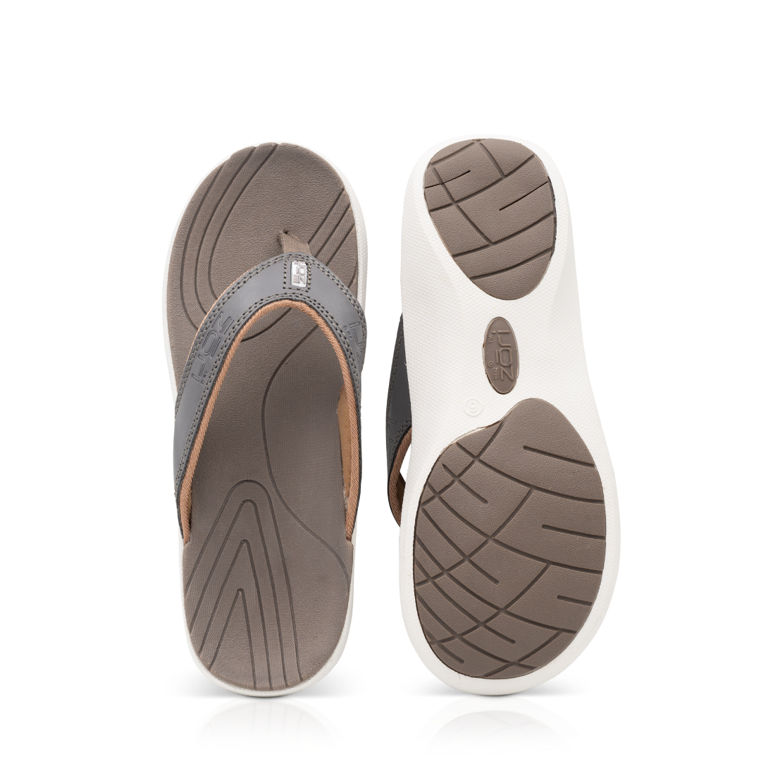 Neat Zori Pewter Slimline Orthotic Thong / Sandal Water Resistant and Comfortable
