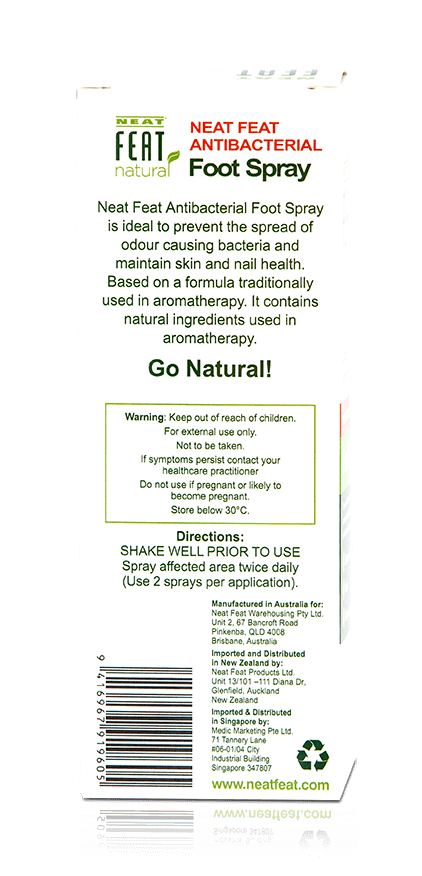 Neat Feat Antibacterial Foot Spray 50ML For Nail Fungus and Athletes Foot - Neat Feat Foot & Body Care