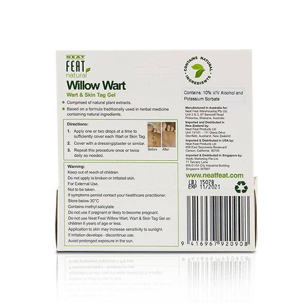 Neat Feat Natural Willow Wart and Skin Tag Gel 10g For Wart Removal - Neat Feat Foot & Body Care