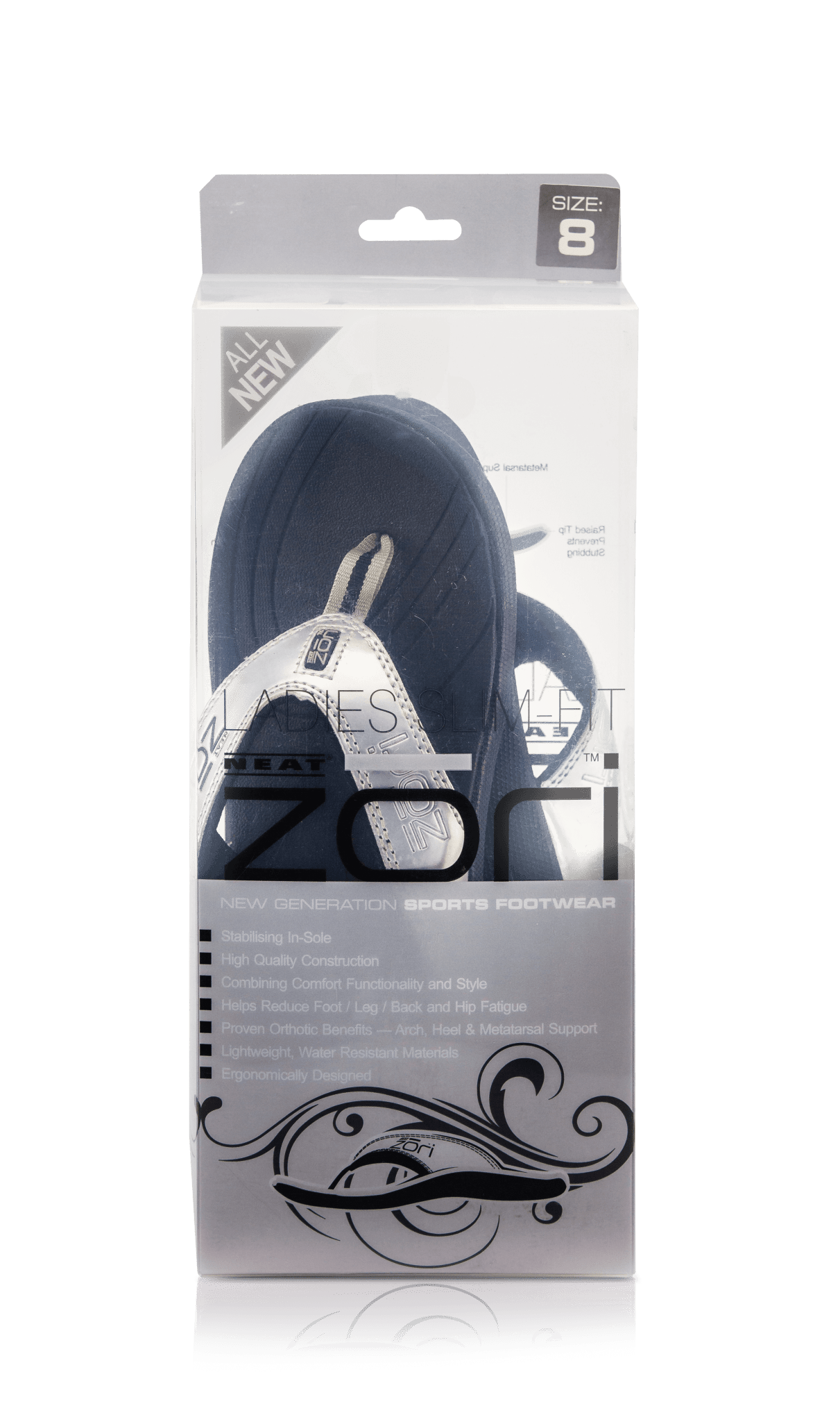 Neat Zori Female Black/Silver Water Resistant, Healthy, and Comfortable - Neat Feat Foot & Body Care