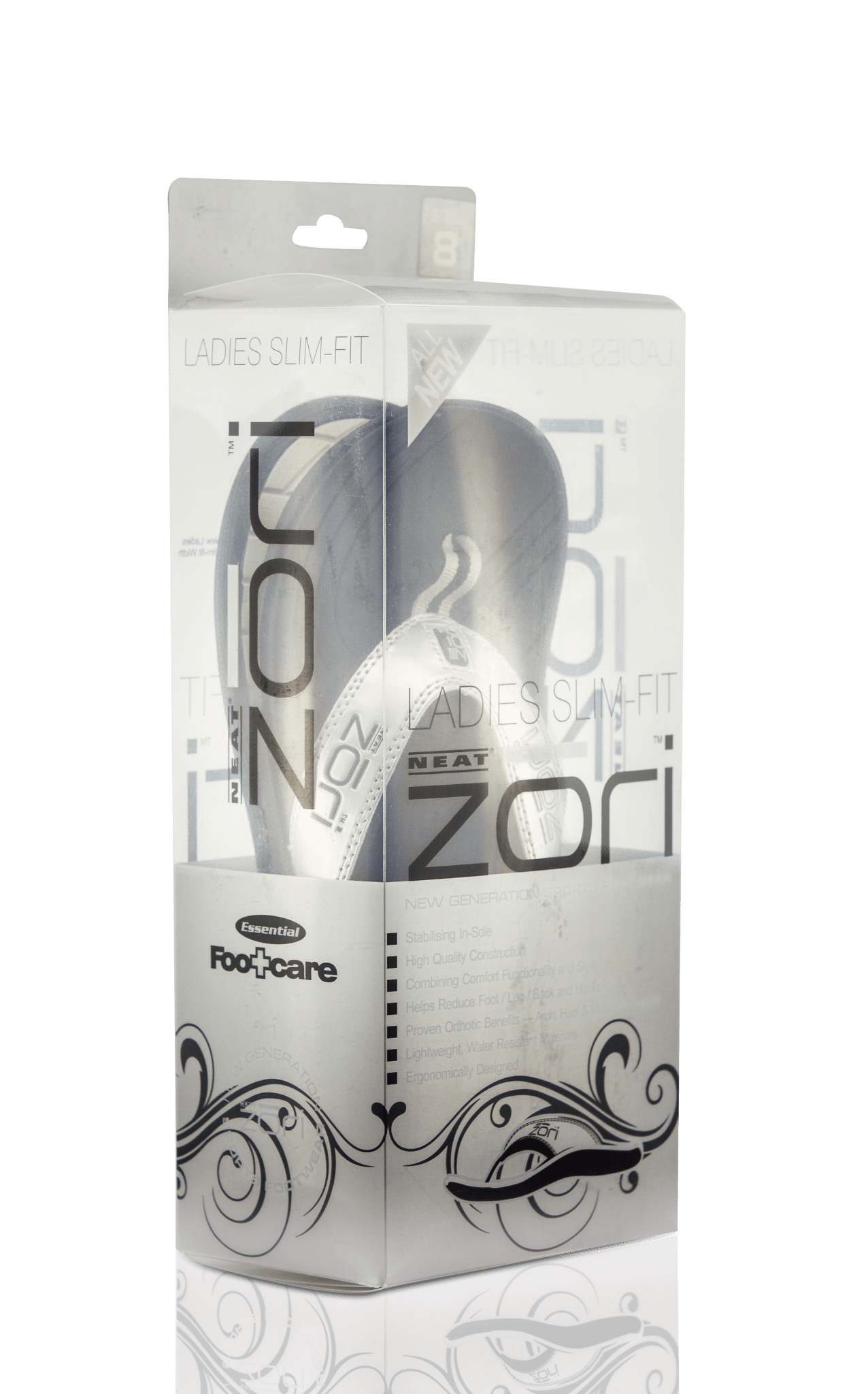 Neat Zori Female Black/Silver Water Resistant, Healthy, and Comfortable - Neat Feat Foot & Body Care